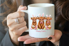 Easter Highland Cow Clipart Bundle 6 - CraftNest - Digital Crafting and Art