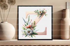 Floral Alphabet Letters Clipart Bundle - CraftNest - Digital Crafting and Art