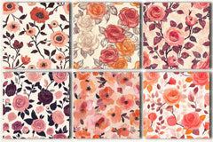 Boho Rose Tones Pattern Clipart Bundle - CraftNest - Digital Crafting and Art