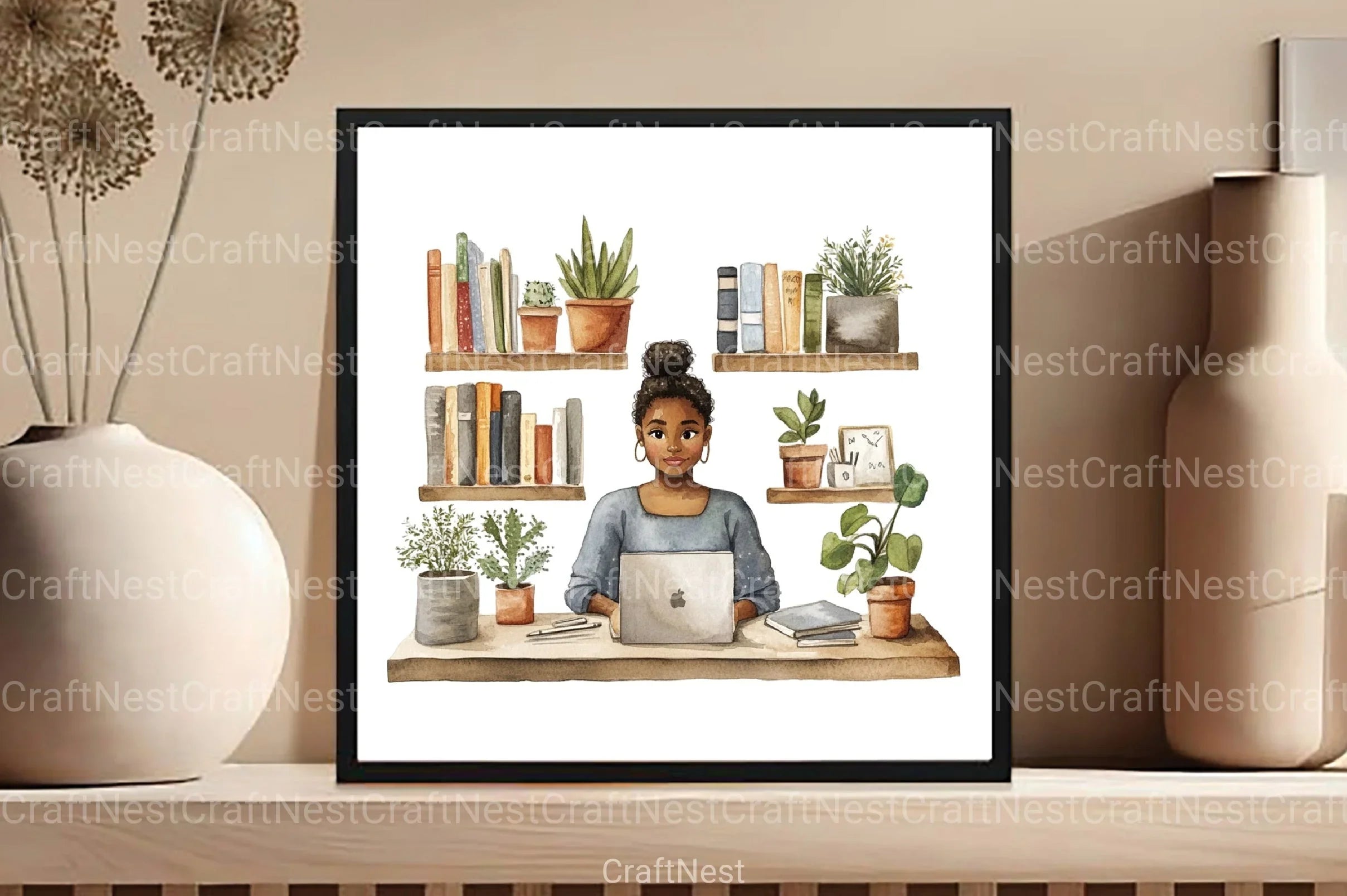 Black Lady Boss Clipart Bundle - CraftNest - Digital Crafting and Art