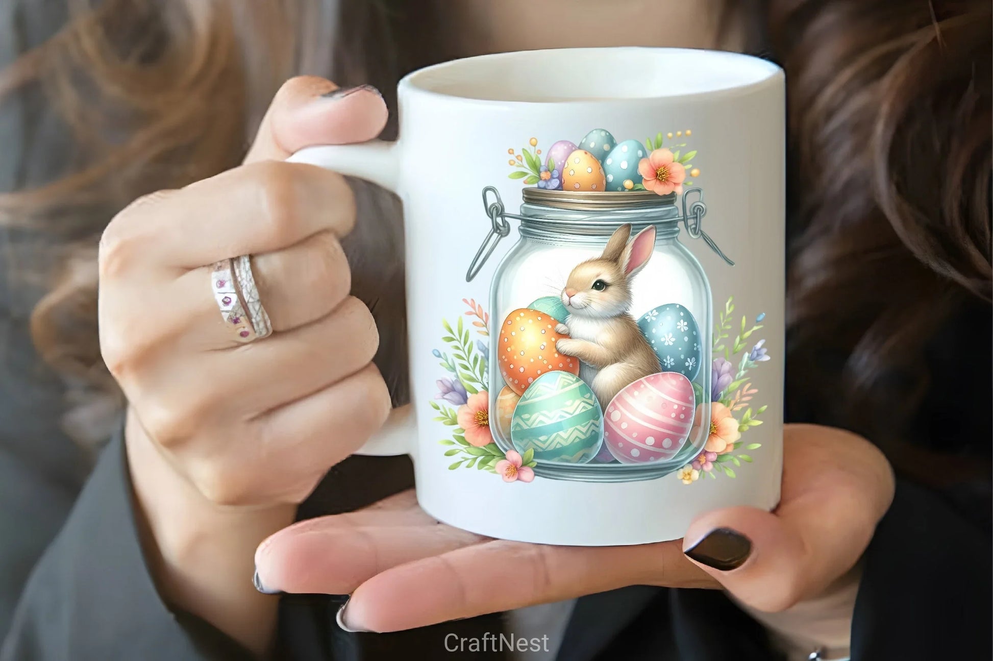 Cute Pink Easter Clipart Bundle 3 - CraftNest - Digital Crafting and Art