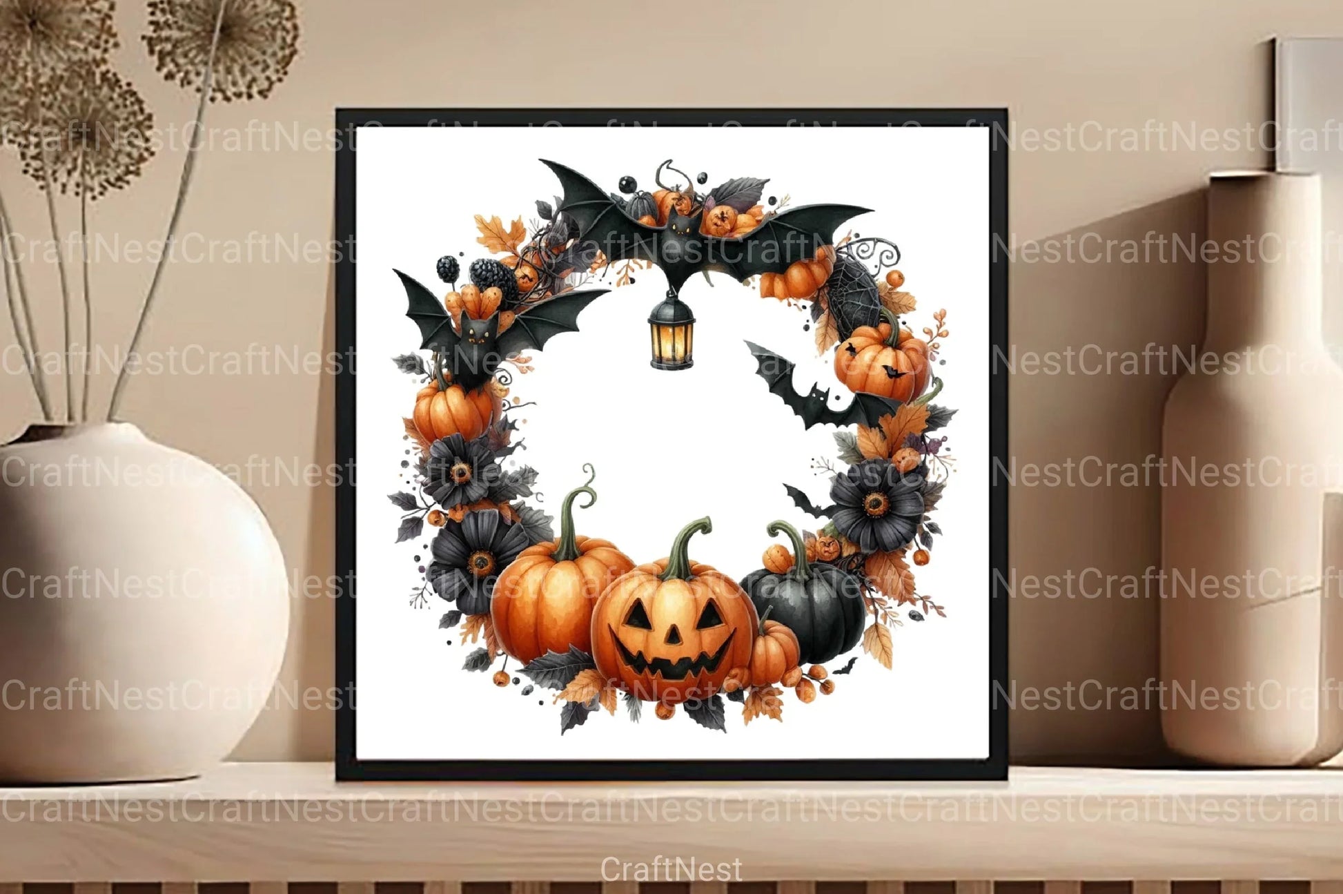 Pumpkin Wreath Clipart Bundle - CraftNest - Digital Crafting and Art