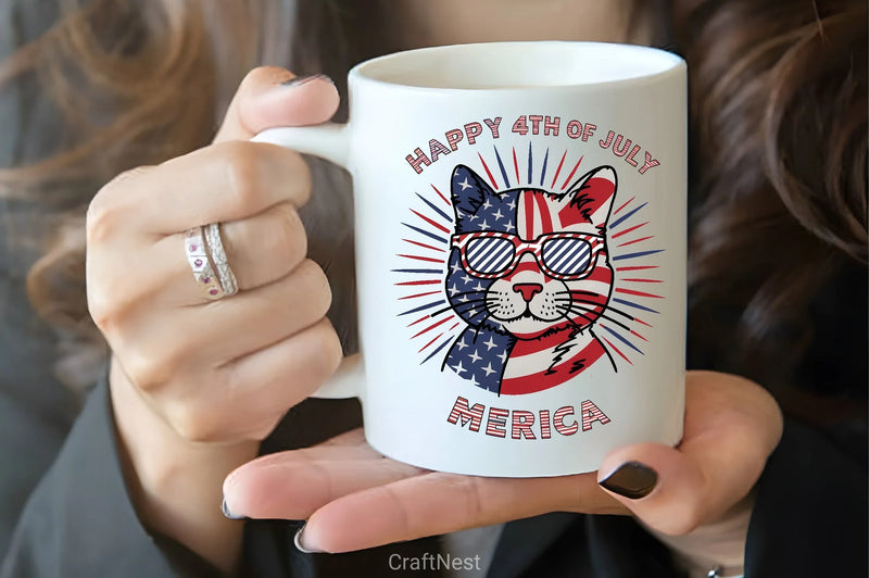 Patriotic Cat Clipart Bundle - CraftNest - Digital Crafting and Art
