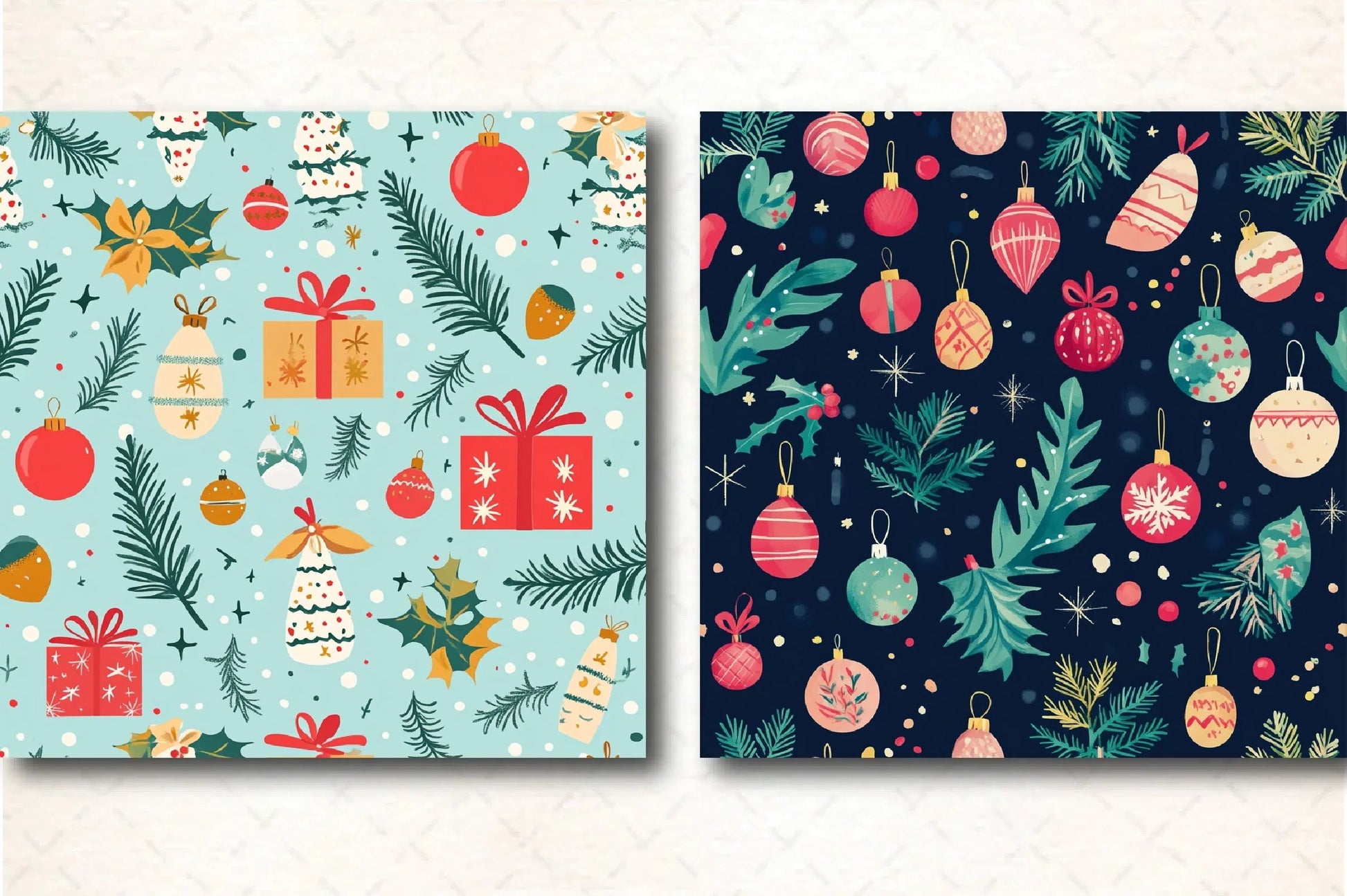 Merry & Bright Christmas Patterns Clipart Bundle - CraftNest - Digital Crafting and Art