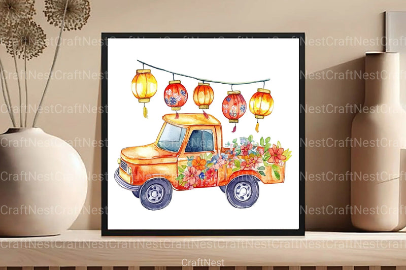 4th of July Truck Clipart Bundle 99 - CraftNest - Digital Crafting and Art