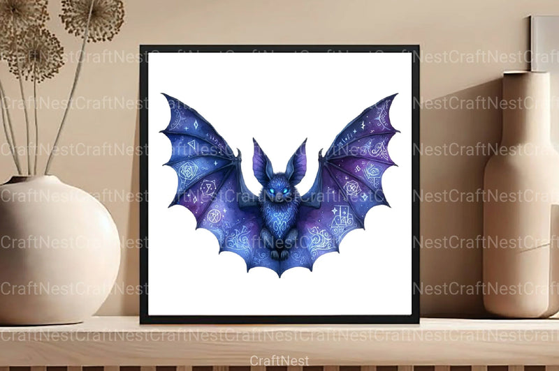 Midnight Blue Bats Clipart Bundle - CraftNest - Digital Crafting and Art