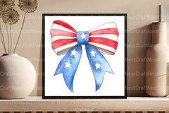 4th of July Bow Clipart Bundle 1 - CraftNest - Digital Crafting and Art
