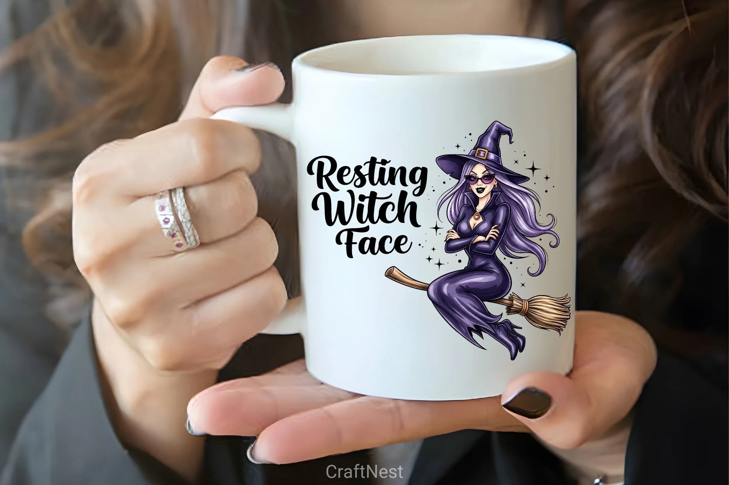 Resting Witch Face Clipart Bundle 2 - CraftNest - Digital Crafting and Art