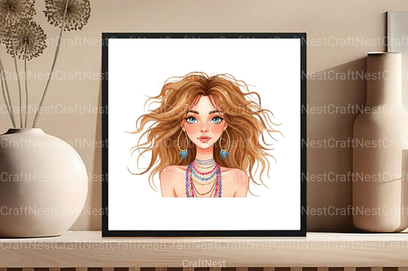 Summer Girl Clipart Bundle 45 - CraftNest - Digital Crafting and Art