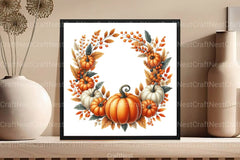Fall Wreath Clipart Bundle - CraftNest - Digital Crafting and Art