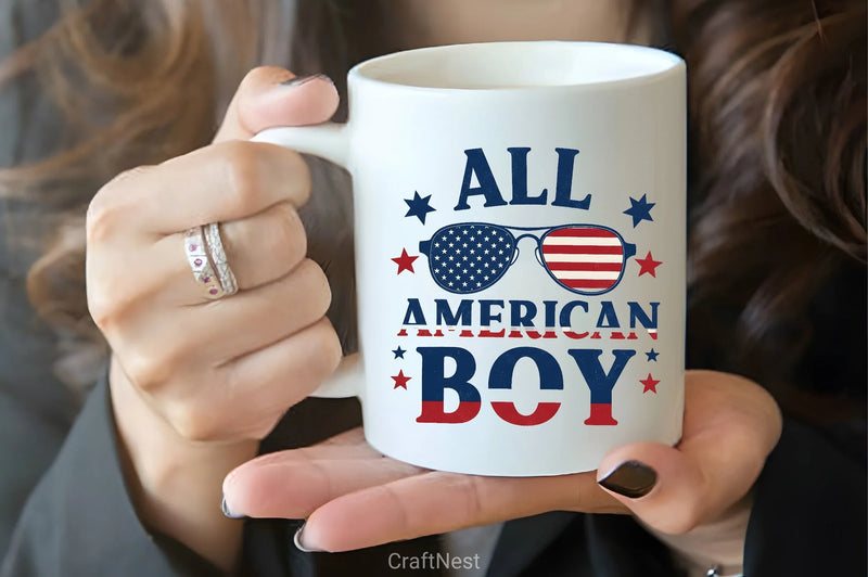 All American Boy Shirt 4th of July Clipart Bundle - CraftNest - Digital Crafting and Art