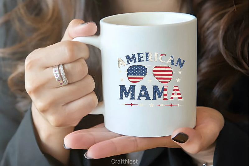 American Mama Shirt 4th of July Clipart Bundle - CraftNest - Digital Crafting and Art