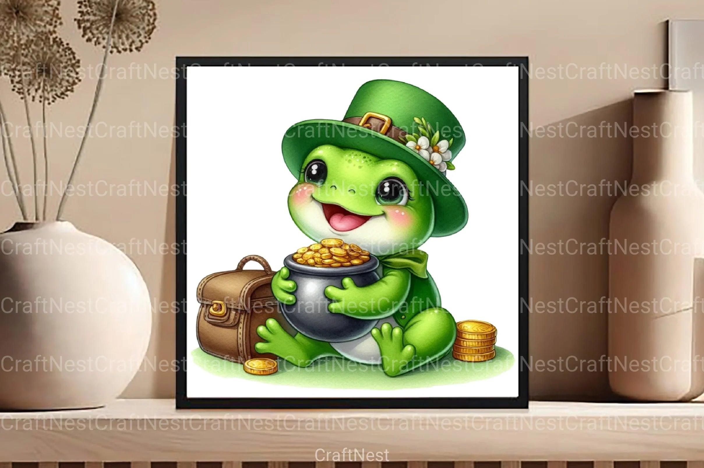 St. Patrick's Day Frog Clipart Bundle 2 - CraftNest - Digital Crafting and Art