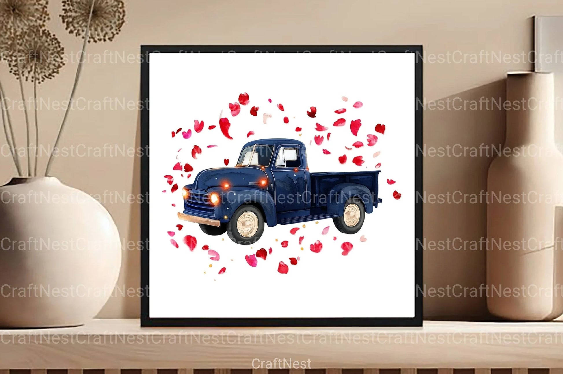 Floral Truck 4th of July Clipart Bundle - CraftNest - Digital Crafting and Art
