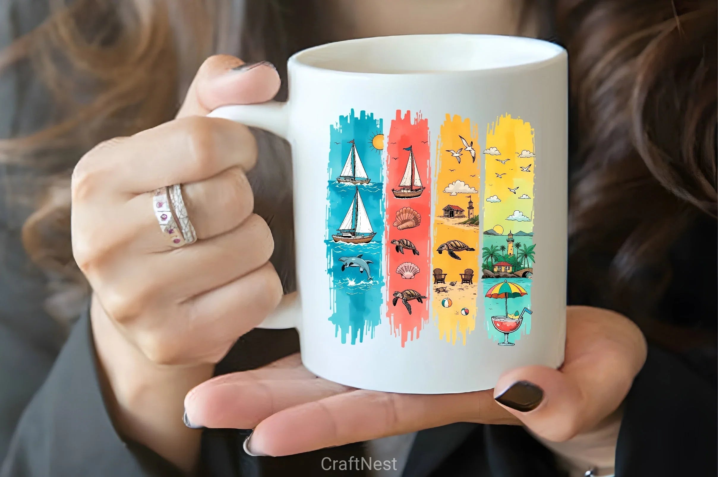 Colorful Stripe T Shirt Design Bundle - CraftNest - Digital Crafting and Art