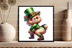 St. Patrick's Day Twerking Teddy Bear Clipart Bundle - CraftNest - Digital Crafting and Art