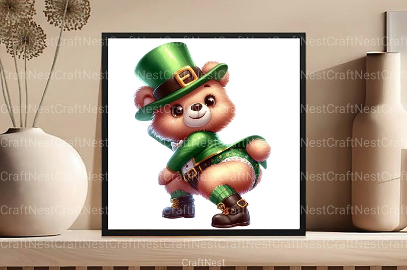 St. Patrick's Day Twerking Teddy Bear Clipart Bundle - CraftNest - Digital Crafting and Art