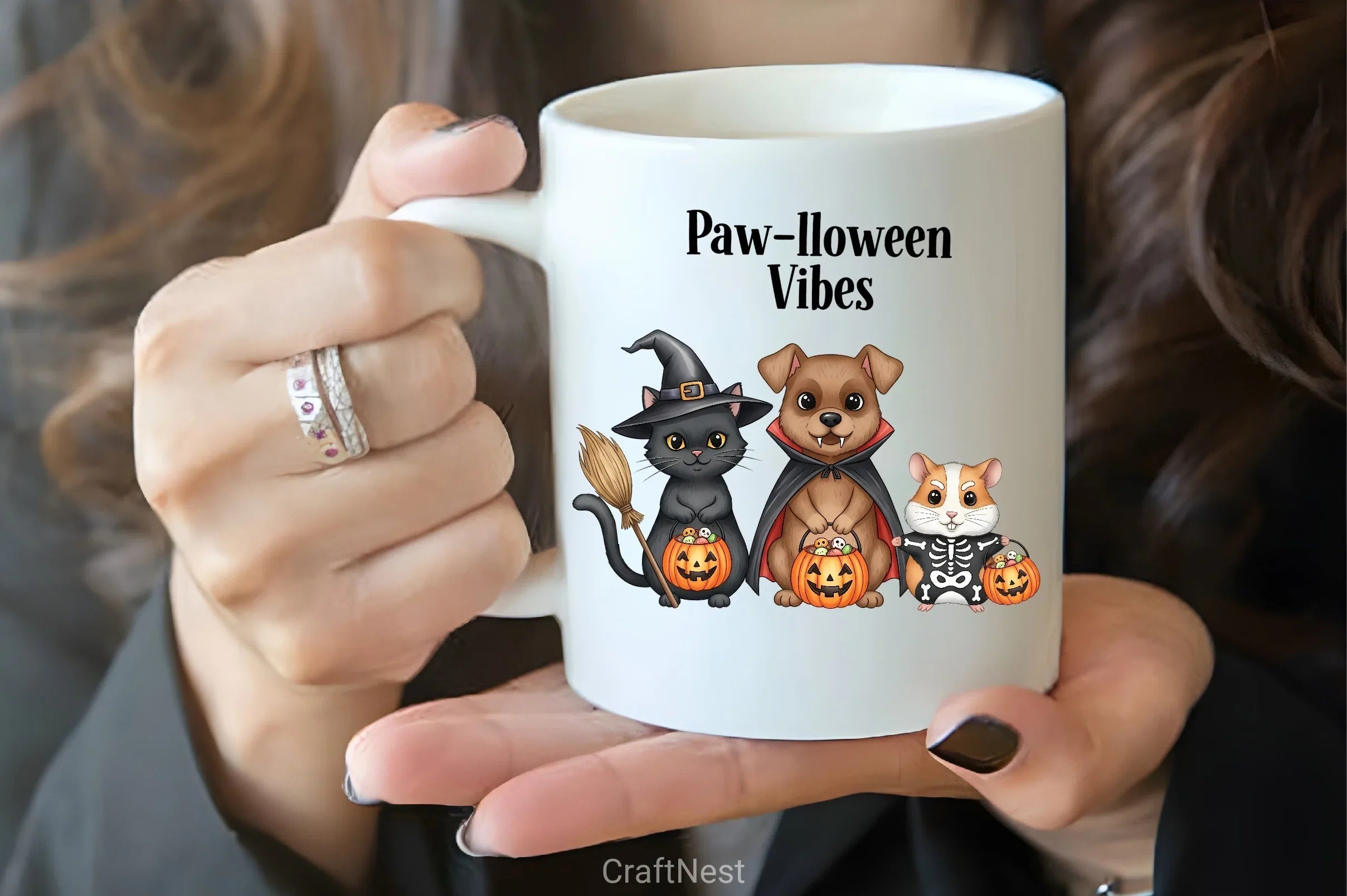 Cute Halloween Pets Clipart Bundle - CraftNest - Digital Crafting and Art