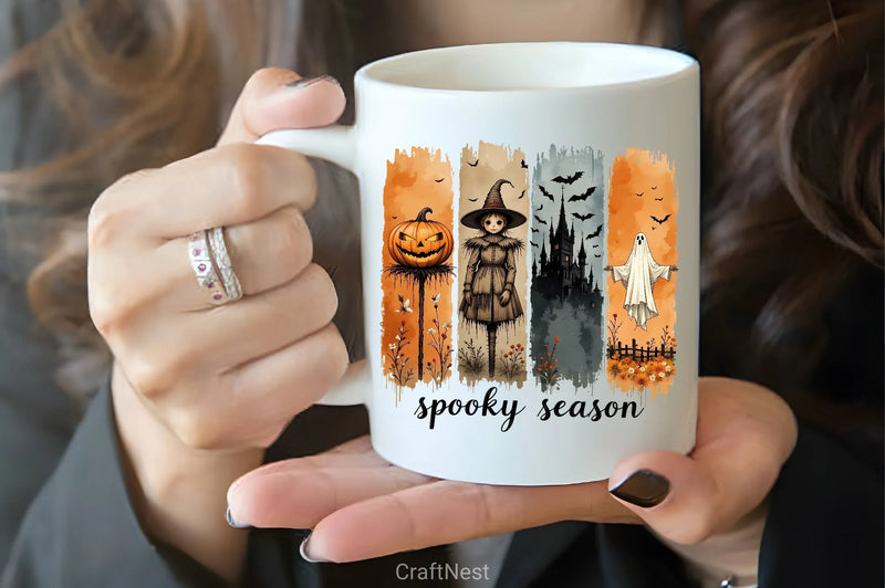 Vintage Halloween Panels Clipart Bundle - CraftNest - Digital Crafting and Art