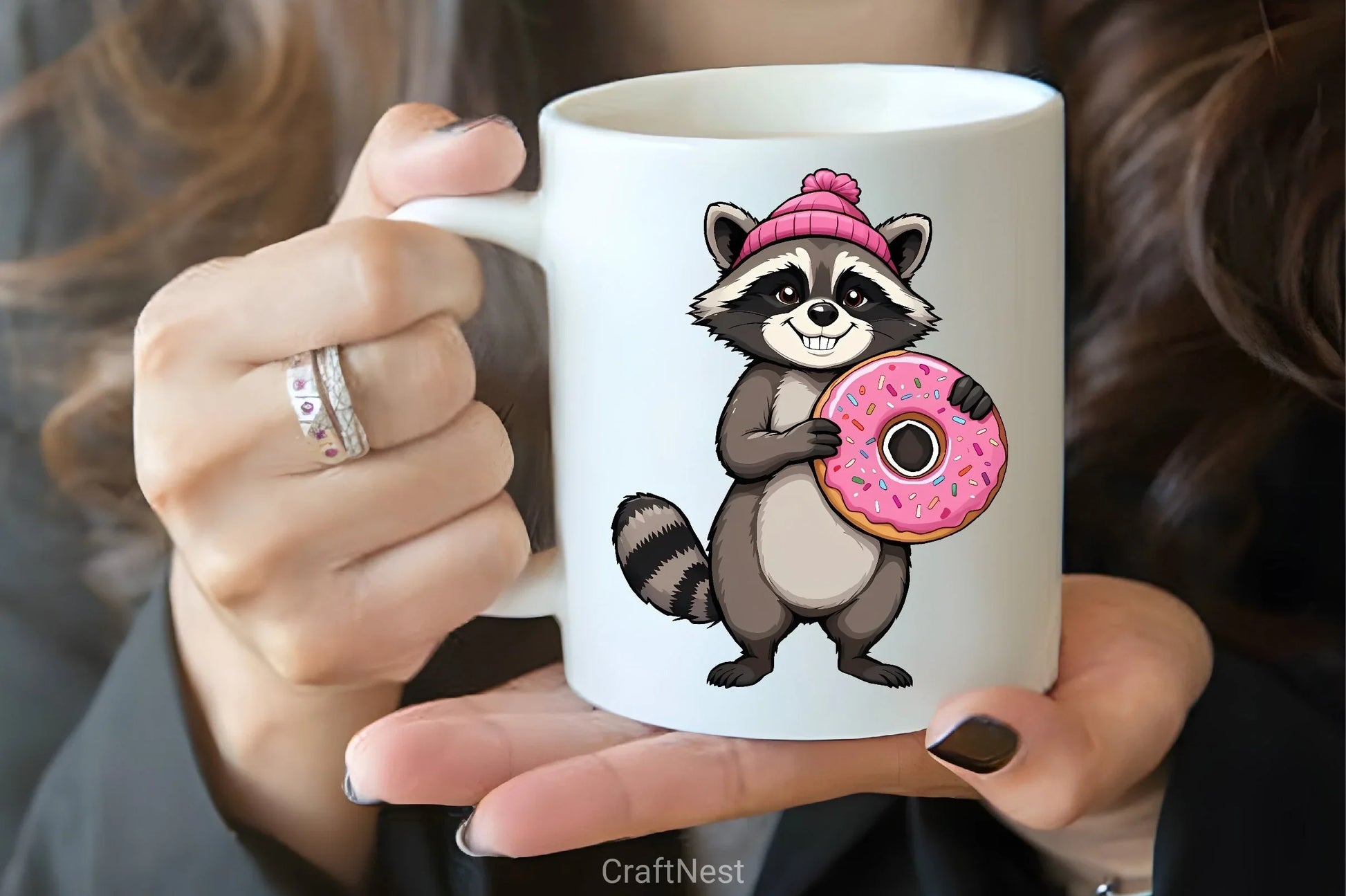 Cartoon Raccoon Donut Clipart Bundle - CraftNest - Digital Crafting and Art