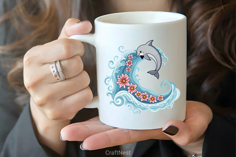 Playful Dolphin Clipart Bundle - CraftNest - Digital Crafting and Art