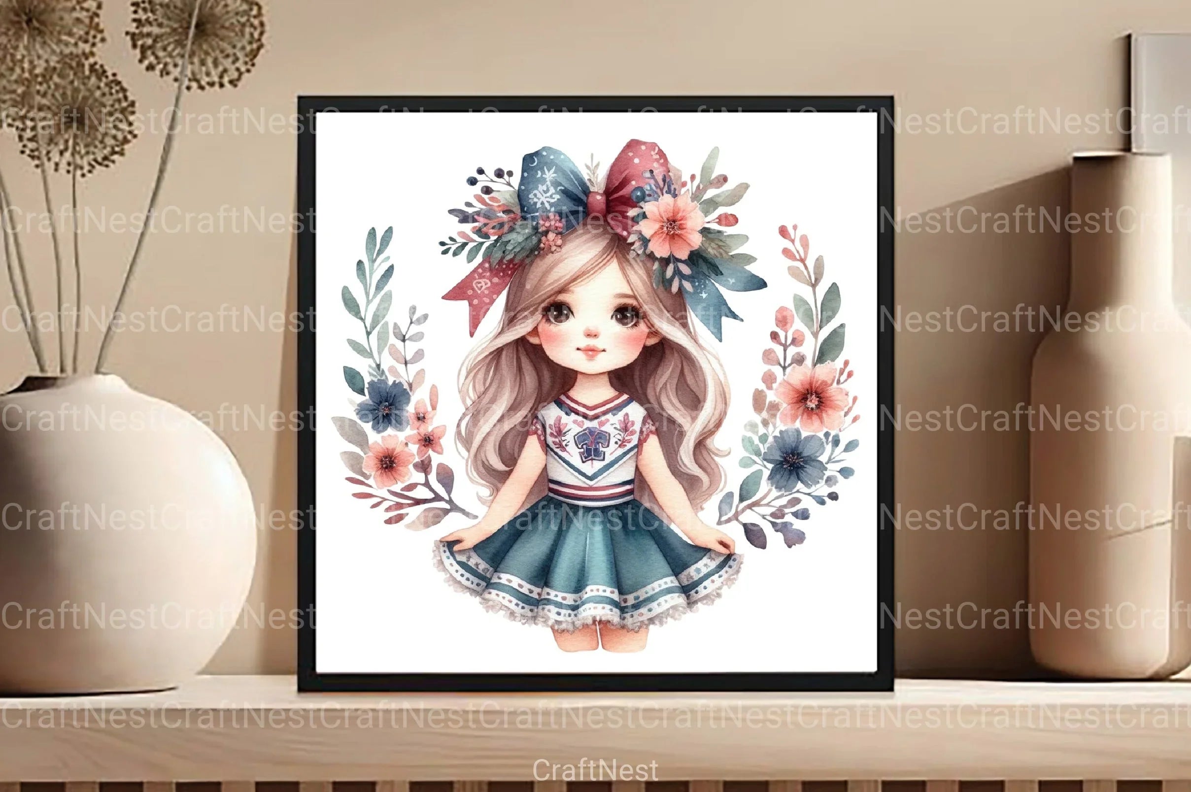 Cute Cheerleader Clipart Bundle 2 - CraftNest - Digital Crafting and Art