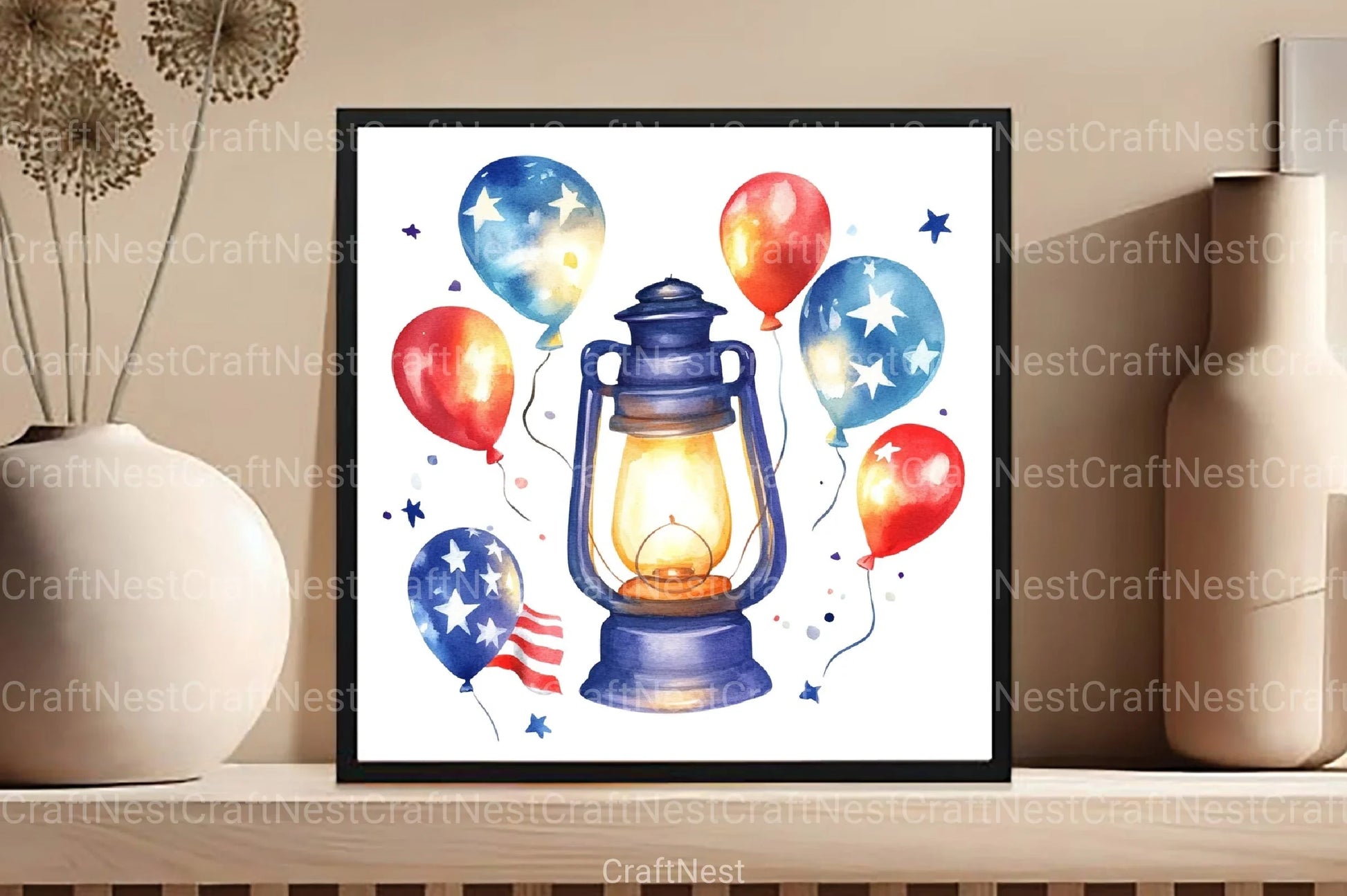 4th of July Balloon Clipart Bundle - CraftNest - Digital Crafting and Art