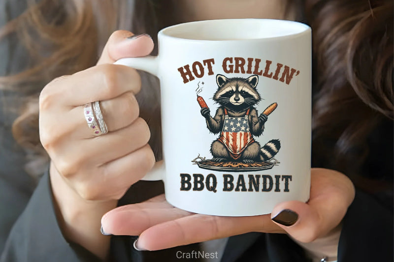BBQ Bandit Raccoon Clipart Bundle - CraftNest - Digital Crafting and Art