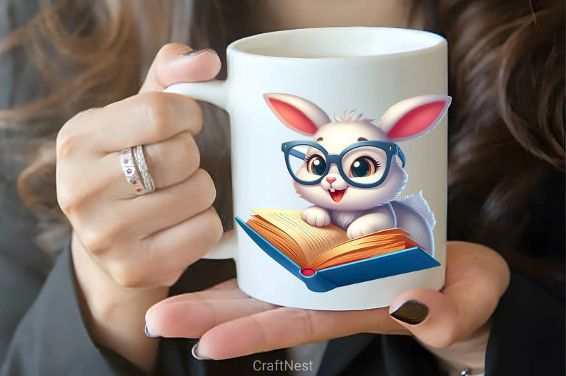 Funny Animals Reading Book Clipart Bundle - CraftNest - Digital Crafting and Art