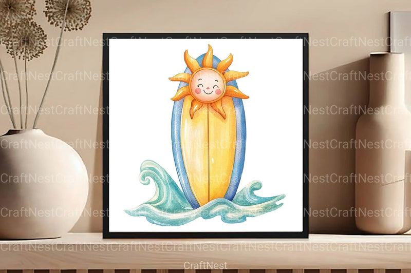 Summer Surfboard Clipart Bundle 99 - CraftNest - Digital Crafting and Art