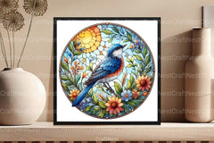 Stained Glass Summer Bird Clipart Bundle - CraftNest - Digital Crafting and Art