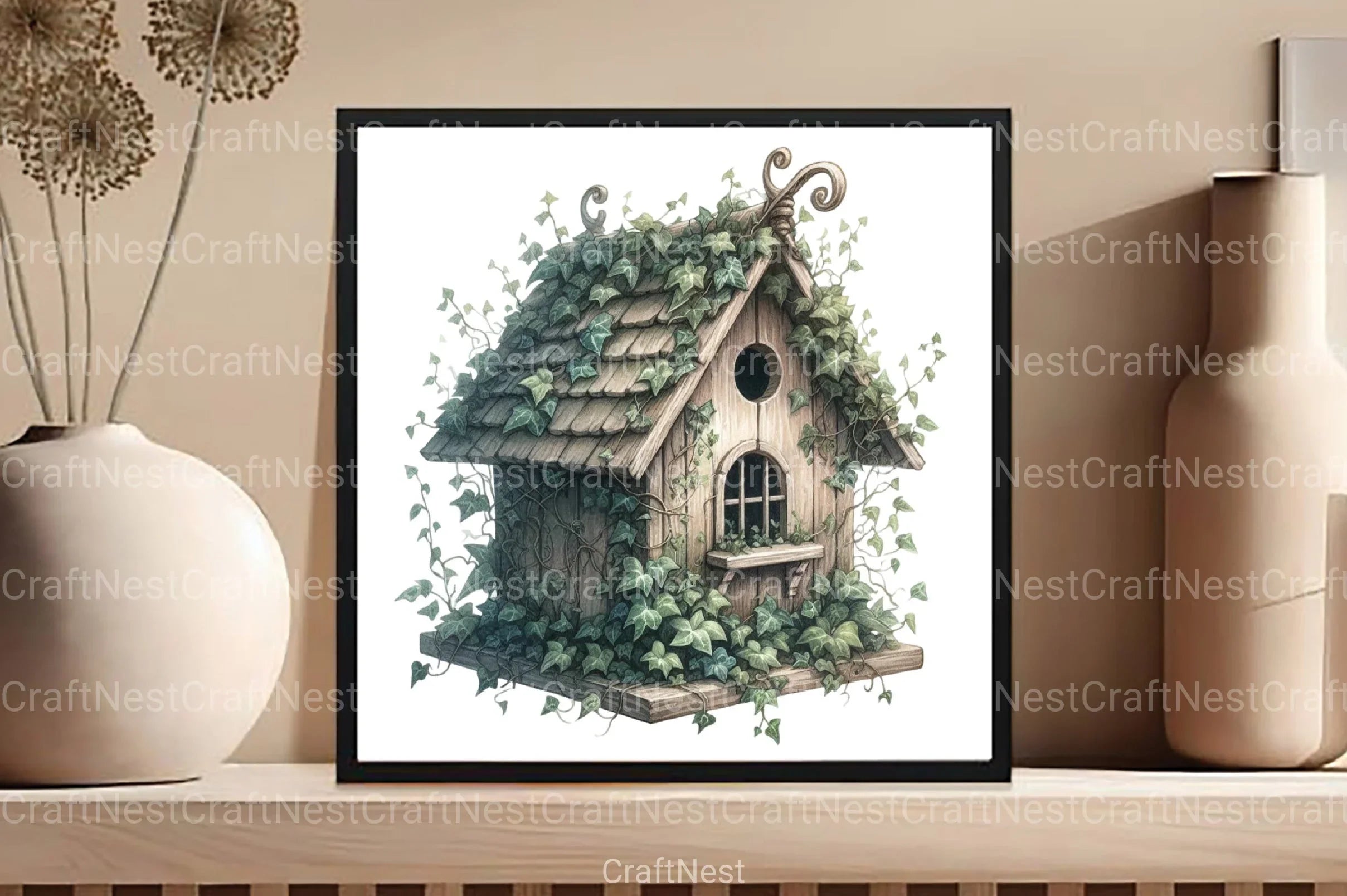 Spring Birdhouse Clipart Bundle 99 - CraftNest - Digital Crafting and Art