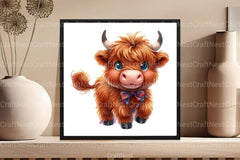 Highland Cow Back to School Clipart Bundle - CraftNest - Digital Crafting and Art