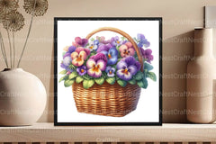 Spring Viola Flowers Clipart Bundle - CraftNest - Digital Crafting and Art