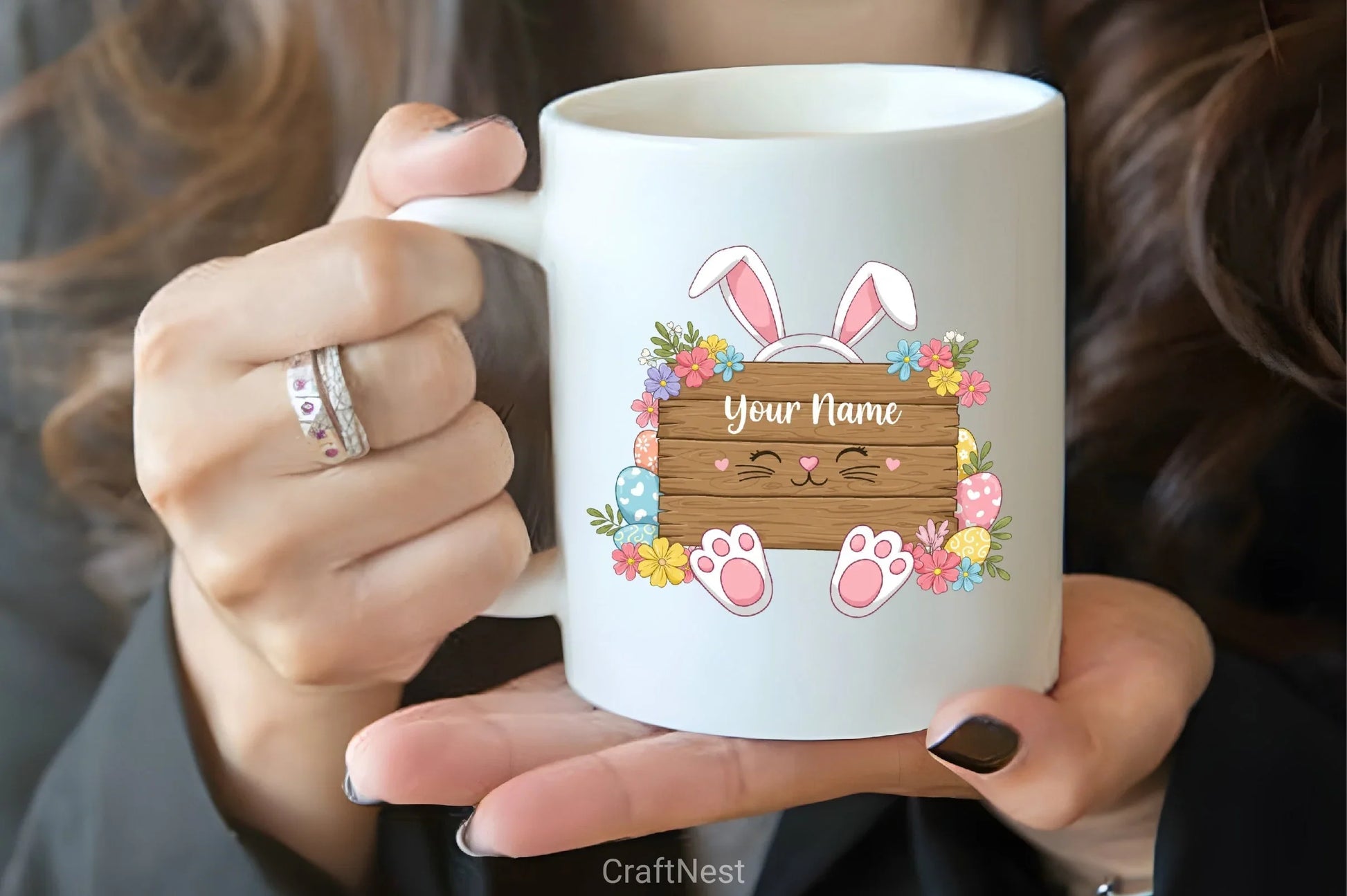 Easter Bunny Name Frame Clipart Bundle - CraftNest - Digital Crafting and Art