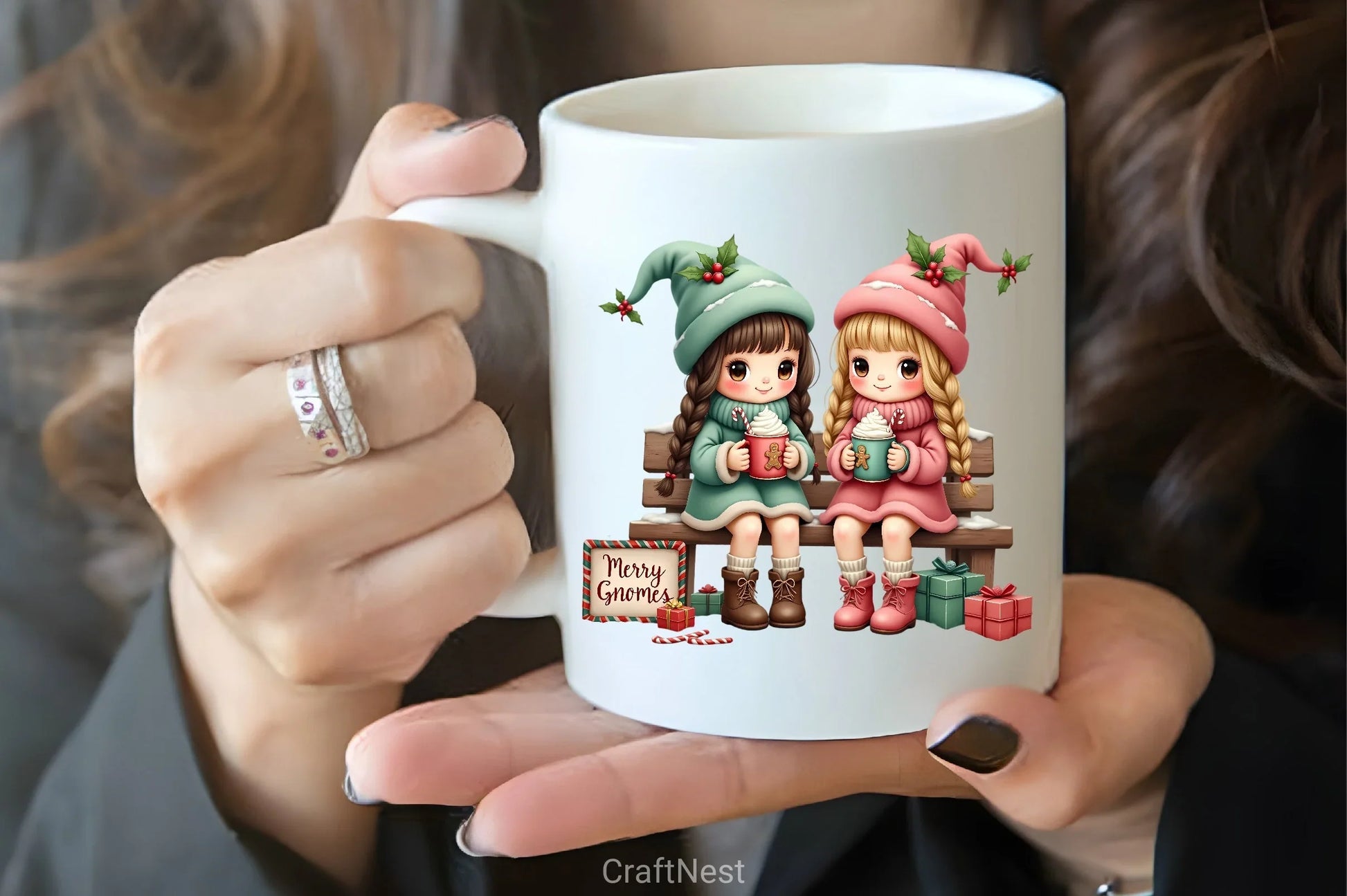 Festive Chibi Gnomes Winter Clipart Bundle - CraftNest - Digital Crafting and Art