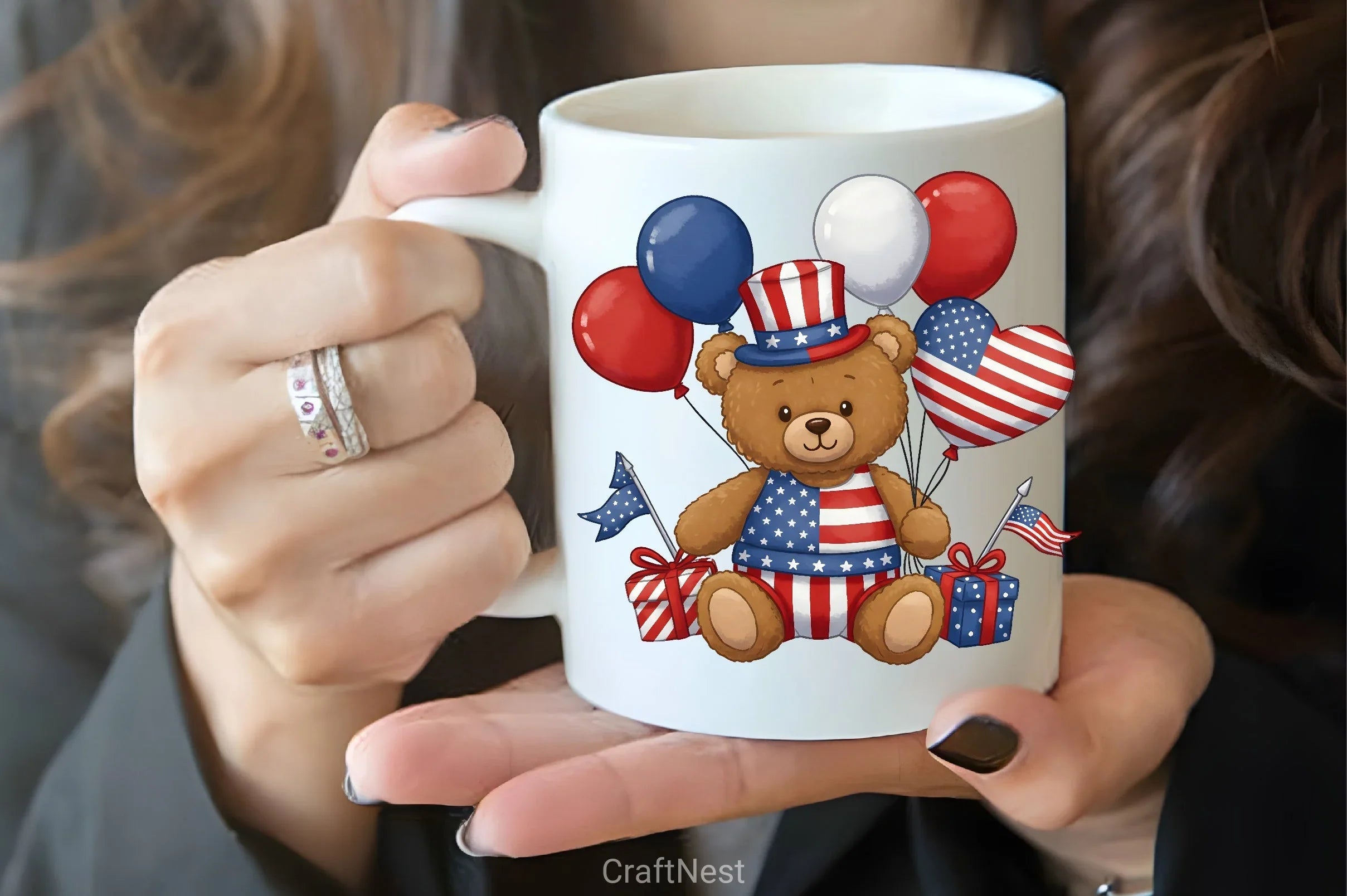 4th July Teddy Bear Clipart Bundle - CraftNest - Digital Crafting and Art