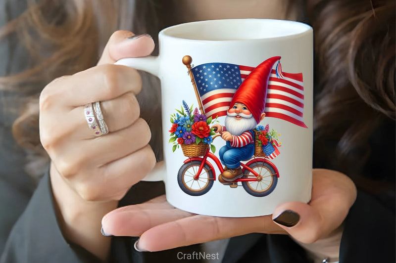 Memorial Day Gnomes Clipart Bundle 3 - CraftNest - Digital Crafting and Art