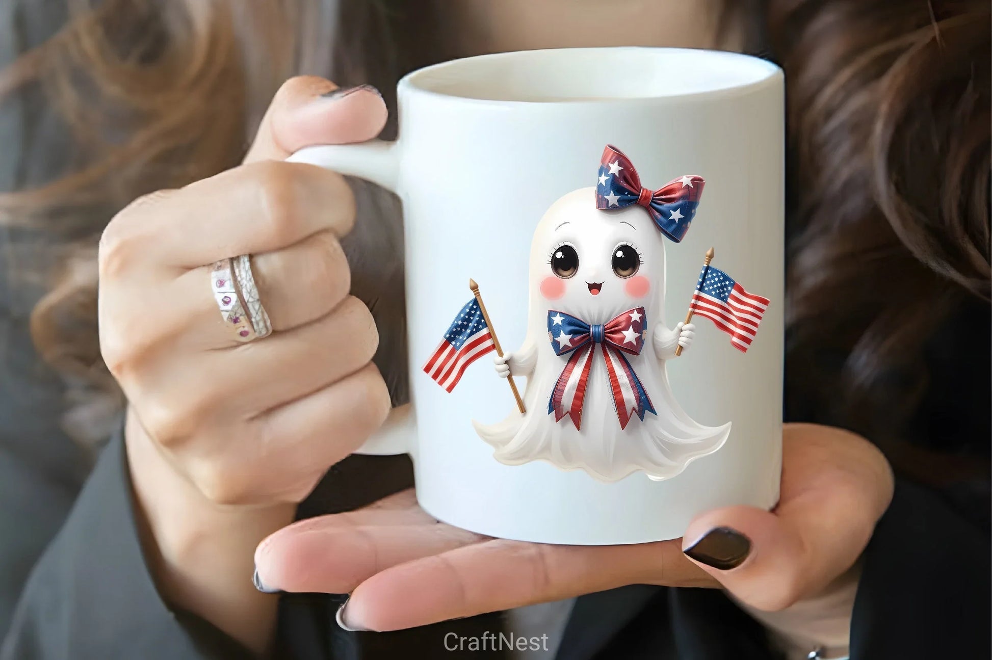 American Flag Ghost Clipart Bundle - CraftNest - Digital Crafting and Art