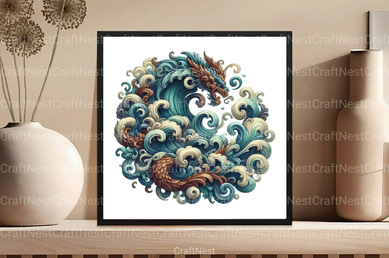 Vintage Ocean Waves Clipart Bundle 2 - CraftNest - Digital Crafting and Art