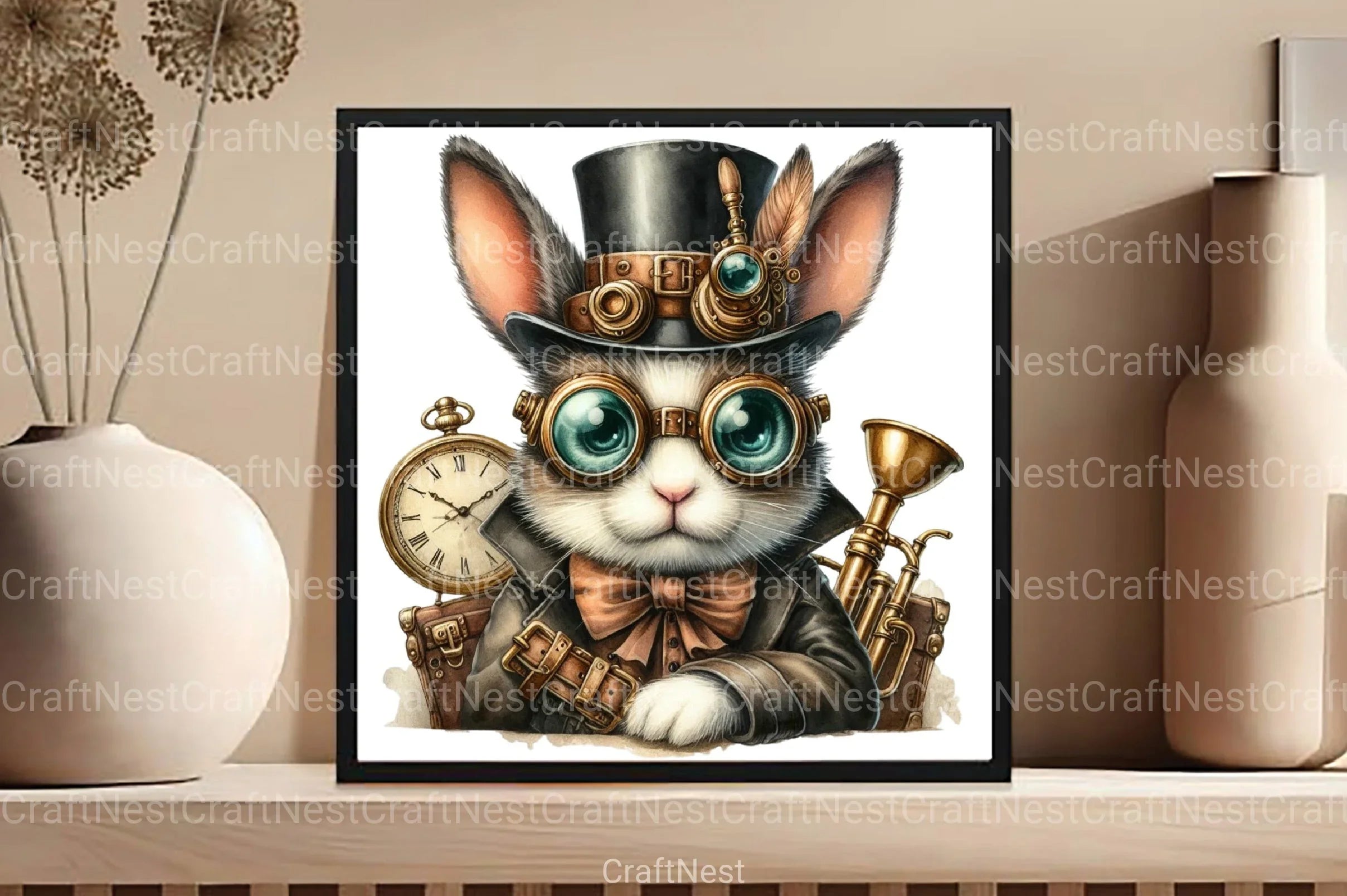 Steampunk Easter Clipart Bundle 99 - CraftNest - Digital Crafting and Art