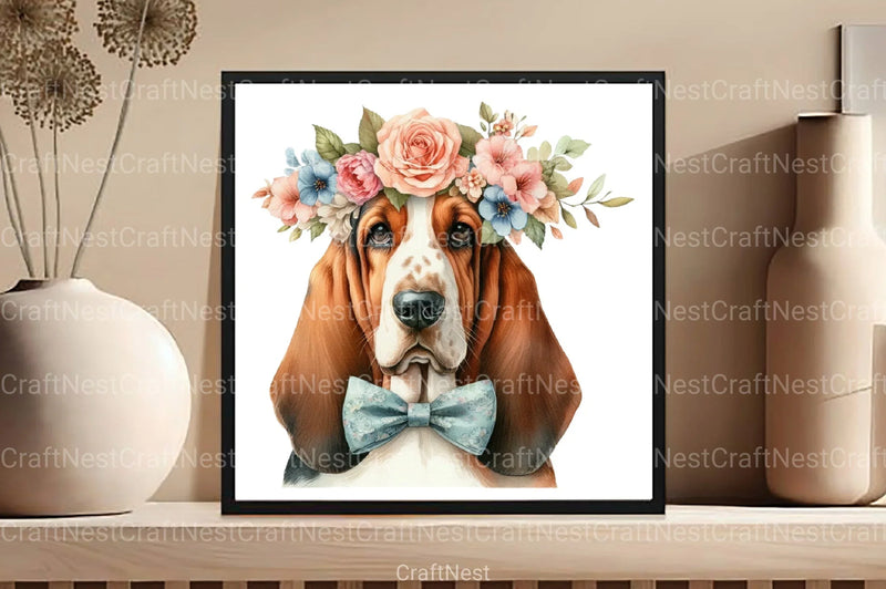 Dog Flower Crowns Clipart Bundle - CraftNest - Digital Crafting and Art