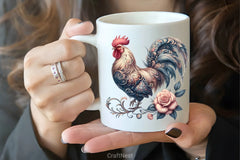 Vintage Spring Floral Chicken Clipart Bundle 4 - CraftNest - Digital Crafting and Art