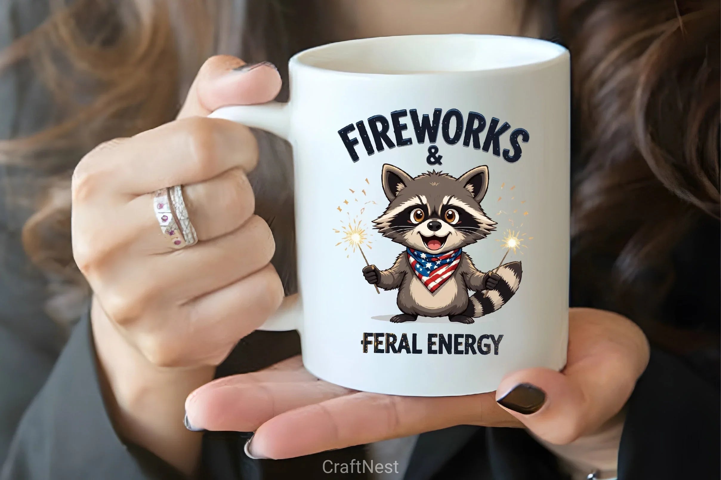 Cartoon Raccoon Sparklers Clipart Bundle - CraftNest - Digital Crafting and Art