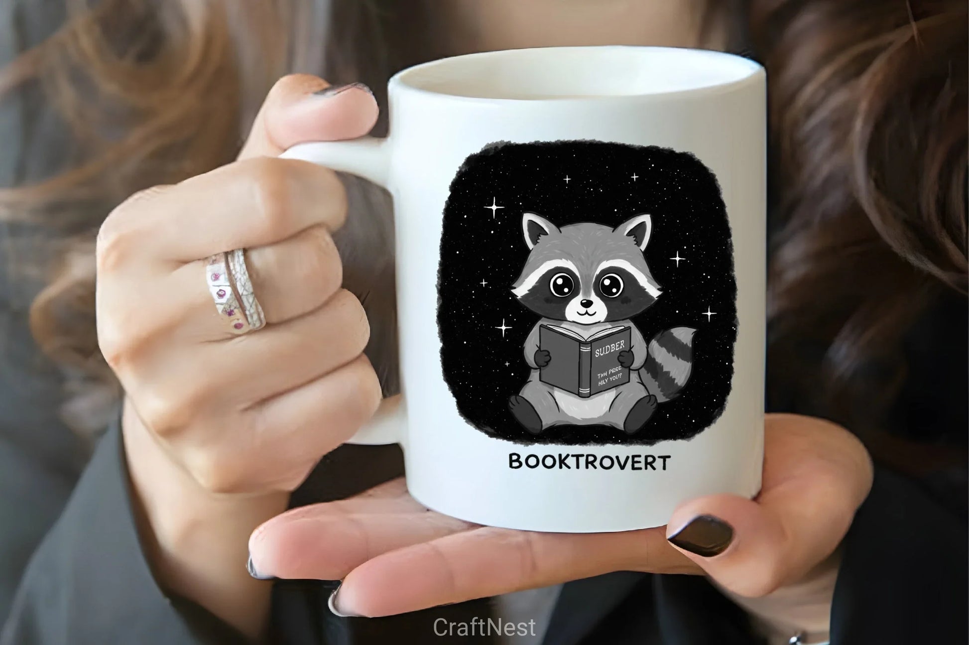 Booktrovert Reading Raccoon Clipart Bundle - CraftNest - Digital Crafting and Art