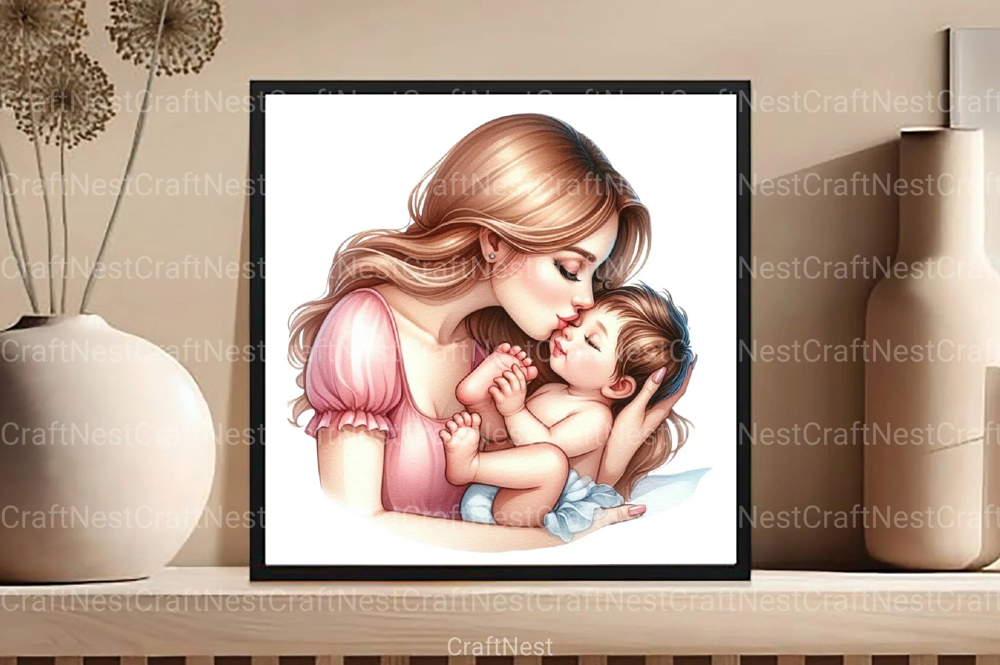 Cute Mother & Baby Clipart Bundle - CraftNest - Digital Crafting and Art