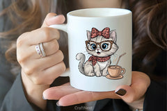 Bow Cat Clipart Bundle 2 - CraftNest - Digital Crafting and Art