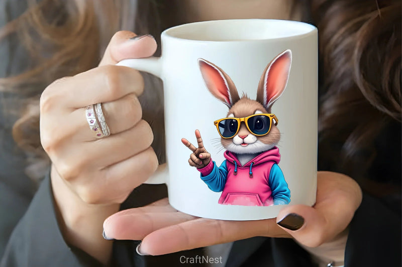 Hip Hop Bunny Easter Clipart Bundle - CraftNest - Digital Crafting and Art