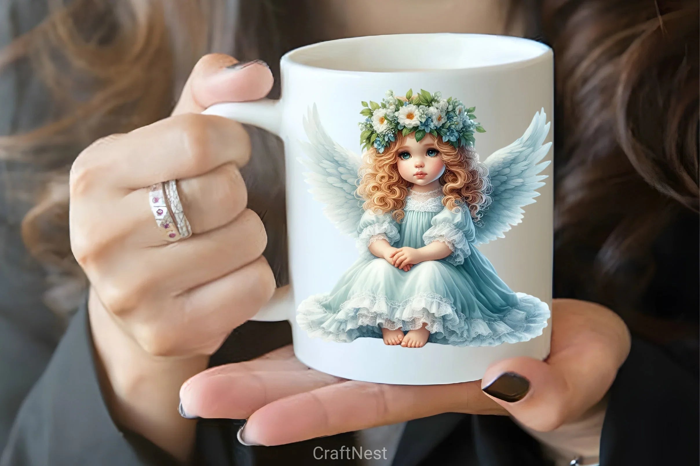 Cute Baby Angel Clipart Bundle - CraftNest - Digital Crafting and Art