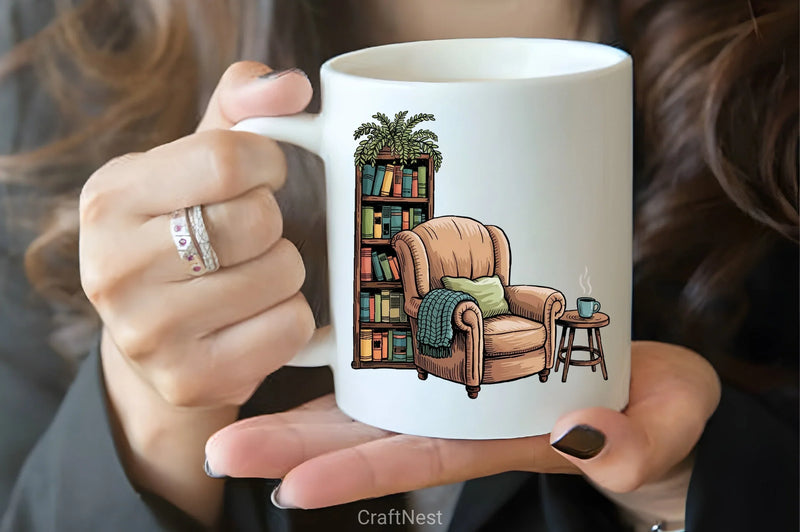 Bookworm's Nook Clipart Bundle - CraftNest - Digital Crafting and Art